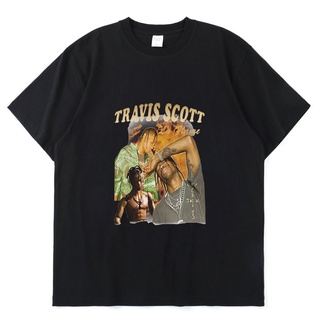 เสื้อยืดแขนสั้นลําลอง ผ้าฝ้าย ทรงหลวม พิมพ์ลายกระบองเพชร Travis Scott Cactus Jack Swag 2022 แฟชั่นฤดูร้อน สําหรับผู้ชาย