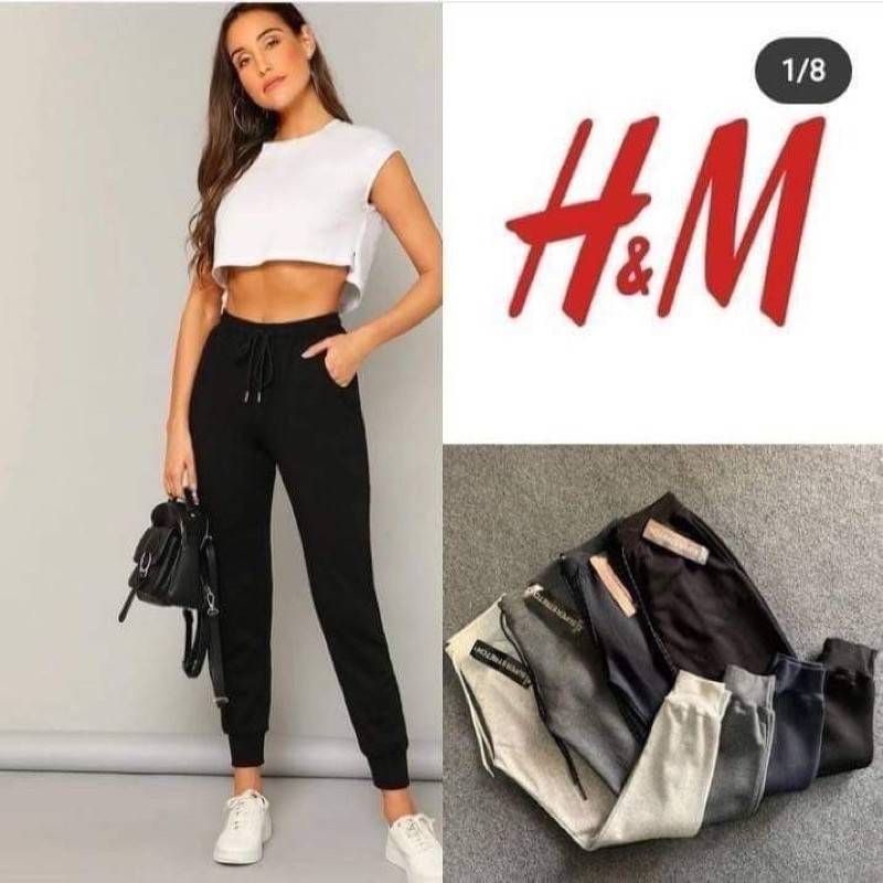 👖H  M Jogger pants 💯 👖กางเกงวอร์ H  M Biker Jogger กางเกงจ็อกเกอร์ มีป้าย #มีเก็บเงินปลายทาง