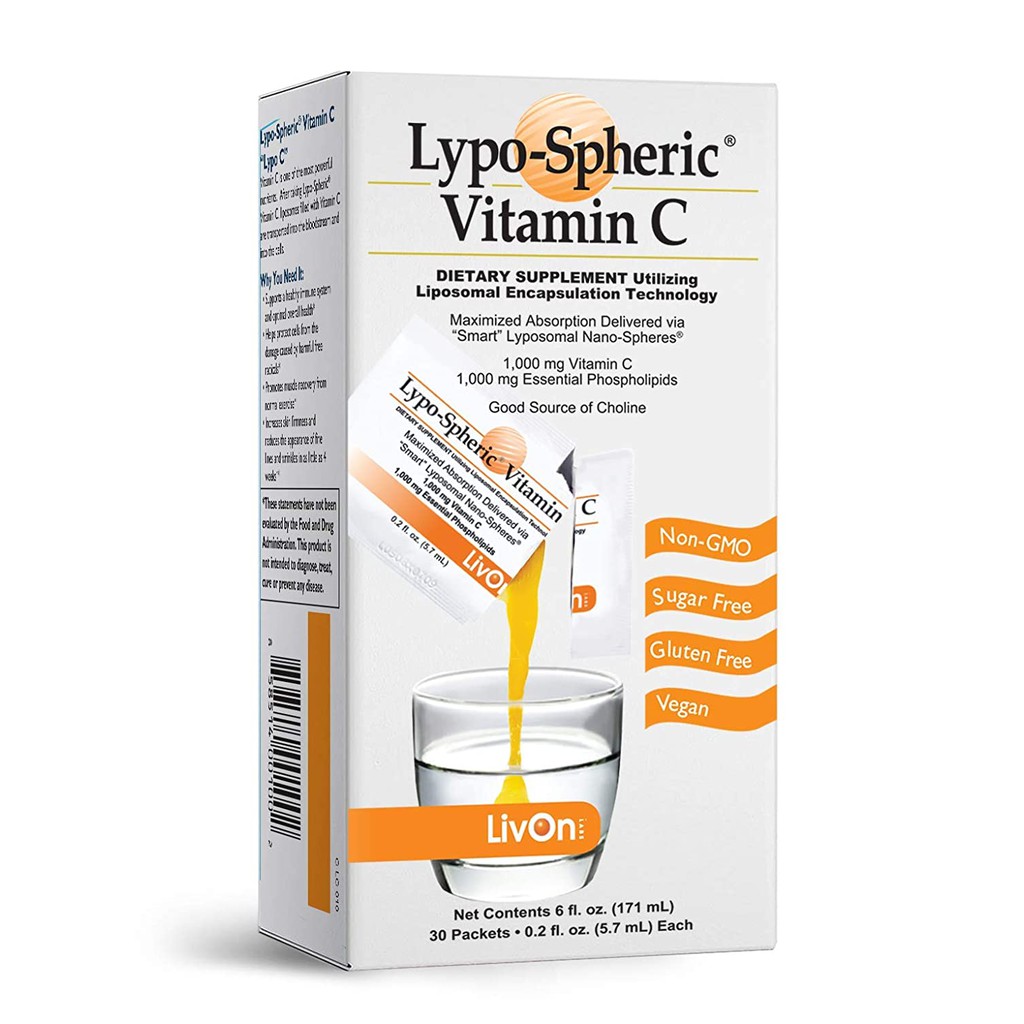 (สั่งทั้งกล่อง กดสั่ง30ชิ้นค่ะ) Lypo spheric vitamin C วิตามินซีแบบไลโปโซม วิตามินซีที่ดีที่สุด ได้รับรางวัลมากมาย