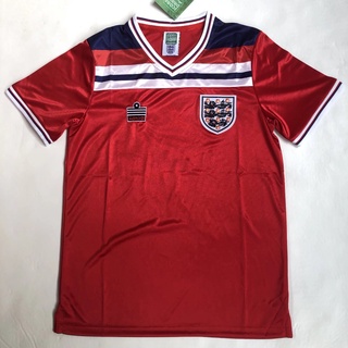 เสื้อกีฬาแขนสั้น ลายทีมชาติฟุตบอลอังกฤษ 82 England home and away AAA แห้งเร็ว ไซซ์ S-XXL