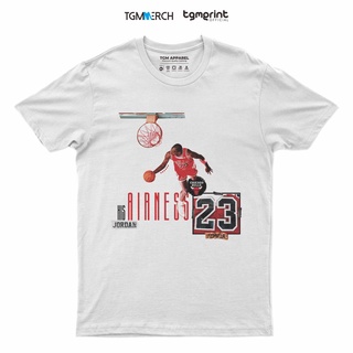 คอลูกเรือSPORTS STARเสื้อยืด พิมพ์ลาย Michael Jordan His Airness สีแดง และสีขาวall size