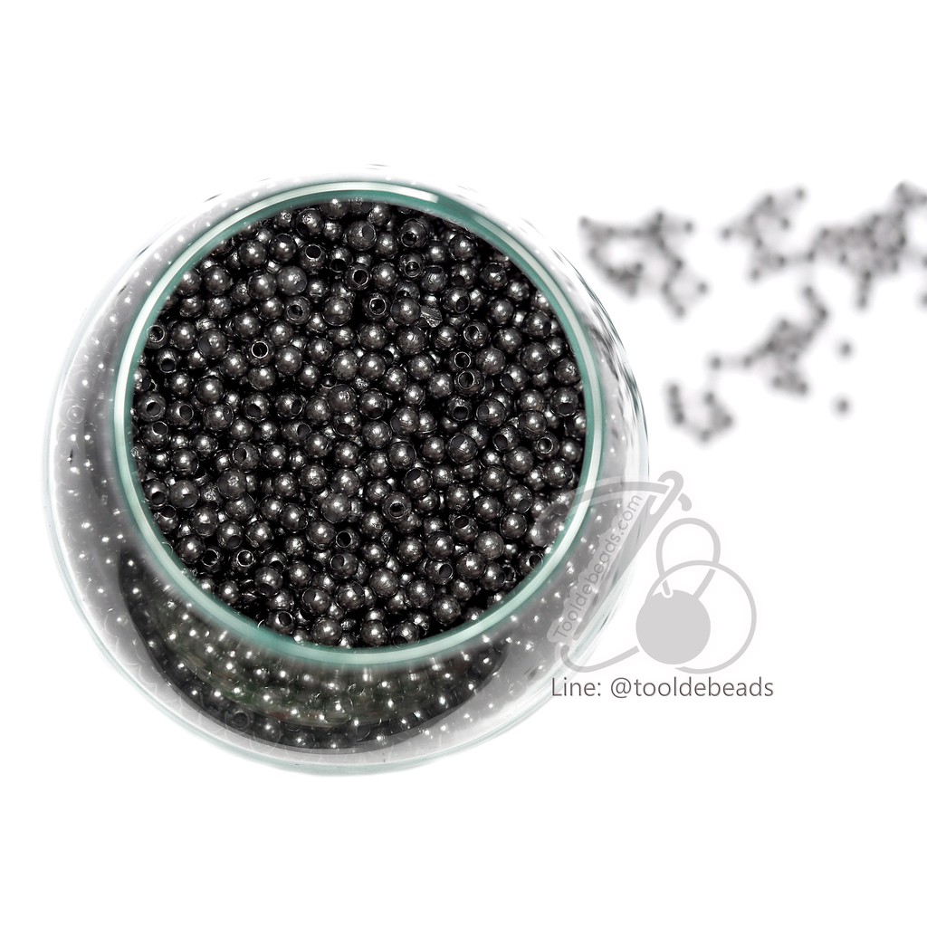 ลูกปัดมุกพลาสติก 3มม. (80 กรัม)