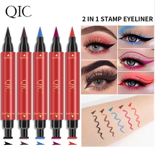 Qic 2 in 1 อายไลเนอร์แบบน้ํา สองหัว กันน้ํา 5 สี