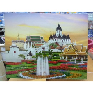 โปสเตอร์ รูปภาพติดผนัง  วิว สวน พร้อมน้ำผุ สีสดคมชัด ของขวัญ ที่ระลึก ของฝาก มองสบายตา