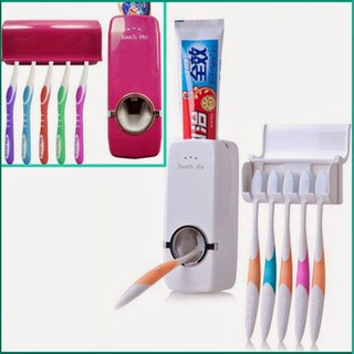 ที่กดยาสีฟัน ที่บีบยาสีฟันอัตโนมัติ แขวนแปรงสีฟัน Automatic Toothpaste Dispenser Squeezer