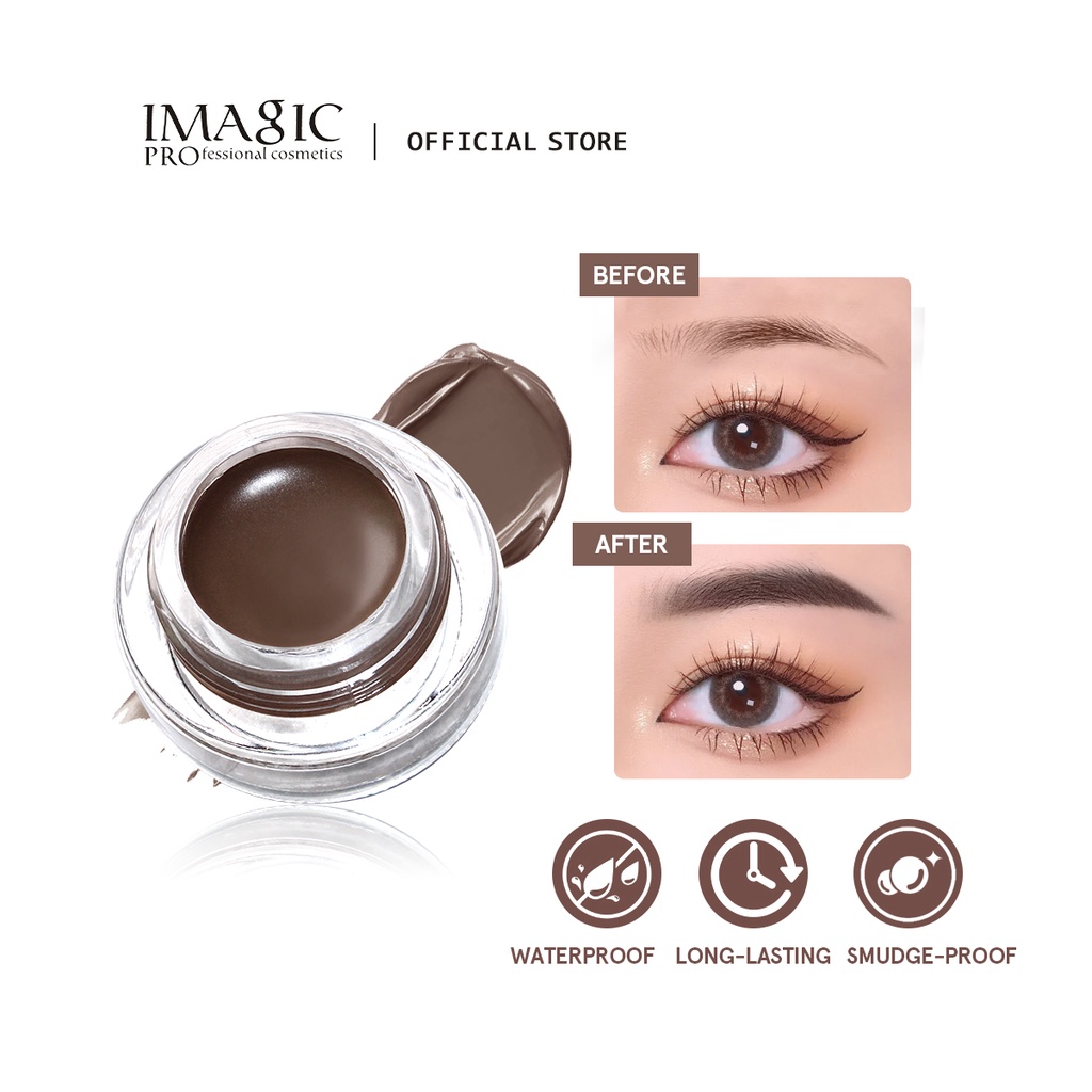 Imagic เจลเขียนคิ้วไร้ขน แปรง 6 สี ครีมแต่งตา