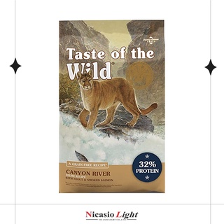 [โปร 1 แถม 1]อาหารแมว สูตรปลาเทราท์และปลาแซลมอนรมควัน Taste of the Wild Canyon River Feline Recipe 680g.