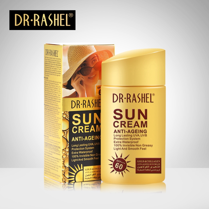dr.rashel ครีมกันแดด spf 60 ป้องกันริ้วรอยผสมคอลลาเจน