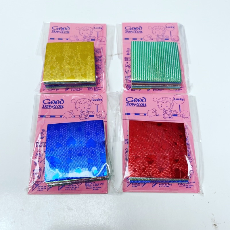 กระดาษพับนก กระดาษพับเต่าแบบหยาบ ชุดละ 70 แผ่น คละสีในห่อพร้อมวิธีพับ