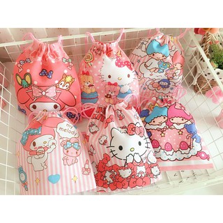 *New style*Carton Drawstring bag กระเป๋าหูรูด กระเป๋าผ้า มีสายสะพาย