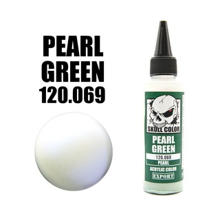 Skull Color 069 Pearl Green สีสูตร Acrylic ผสมสำเร็จสำหรับแอร์บรัช ขนาด 60ml.