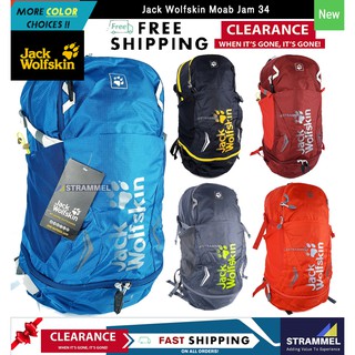 [รับประกัน 2 ปี] Jack Wolfskin Moab Jam 34 กระเป๋าเป้สะพายหลัง หลายสี สําหรับปั่นจักรยาน เดินป่า เล่นกีฬา