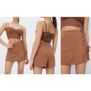 Stradivarius Rustic Skort With Side Ties