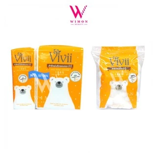 Vivii pure cotton 100% วีวี่ สำลีแผ่น สำลีก้อน