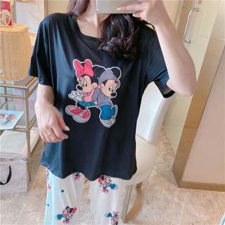 [พร้อมส่ง]เซตชุดนอนมิกกี้เมาส์micky mouseผ้านิ่มลายกาตูนน่ารักเสื้อยีดกางเกงชุดนอนลายการ์ตูนนำเข้าสโนไวท์การ์ตูนดิสนีย์