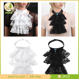 [🆕Activity-11-] Women Lace Necktie Victorian Steampunk Collar Ruffle Fake False Collar Half Shirt Blouse