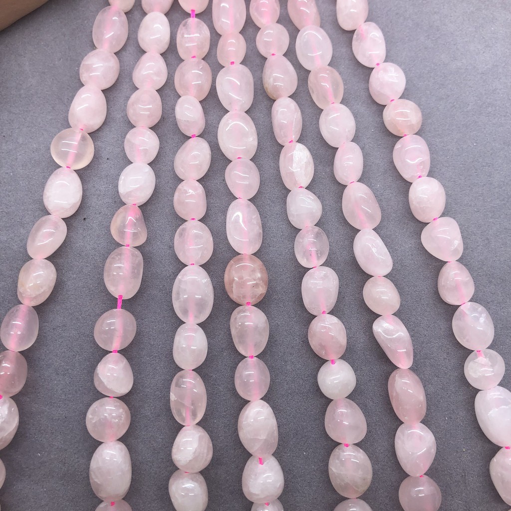 Rose Quartz Beads Natural Loose Stone Semi Precious รูปที่ 4