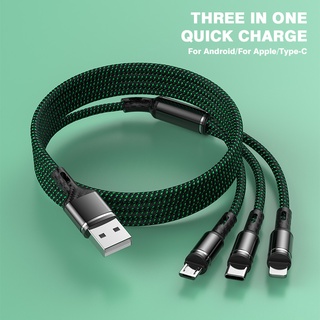 3in1 เปลี่ยนเร็ว Type C USB C สายชาร์จ Micro USB Android สายโทรศัพท์  For Iphone สายชาร์จไอโฟน