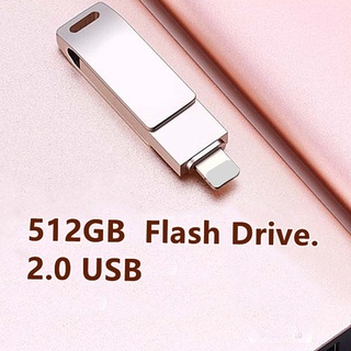 แฟลชไดรฟ์ USB 512GB ดิสก์ U โลหะ กันน้ํา สําหรับโทรศัพท์ 8-pin Xs Max 11 12 13 Pro Max