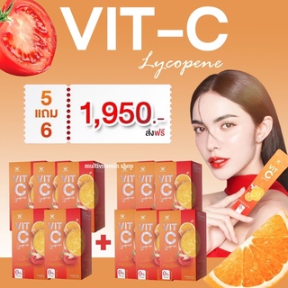 WINK WHITE VIT C Lycopene วิ้งไวท์ วิตซี ไลโคปีน วิตามินซี Vitamin c Vitc Vitaminc มะเขือเทศ 7 ซอง 5แถม6