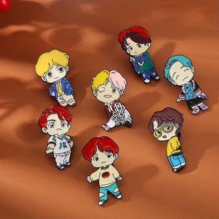 เข็มกลัด รูปการ์ตูน BTS Lapel Pin เครื่องประดับ สําหรับเพื่อน ของขวัญ