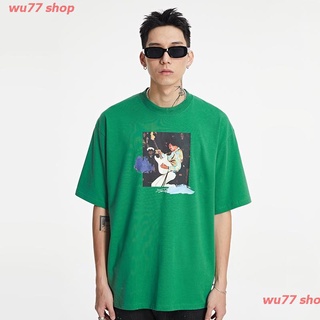 เสื้อยืดวงดนตรีwu77 shop New เสื้อยืดคู่รักสไตล์ฮิปฮอปพิมพ์ลายกราฟฟิตี้ญี่ปุ่น Jimi Hendrix discountall size