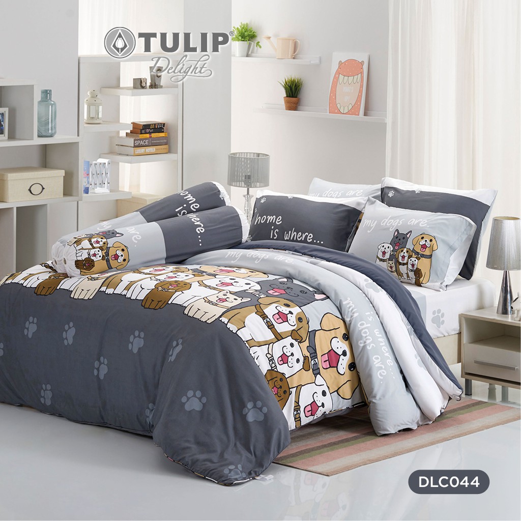 TULIP Delight หมาจ๋า DLC044 ลิขสิทธิ์แท้หมาจ๋า ชุดผ้าปูที่นอน ผ้าห่ม ผ้านวม พิมพ์ลายการ์ตูน ให้สัมผัสนุ่ม