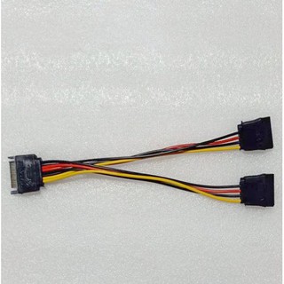 ส่งจากไทย สายแปลงไฟ sata 1หัวเป็นไฟ SATA 2หัว สายทองแดง 20AWG ทน สายแปลง SATA to SATA พร้อมส่ง