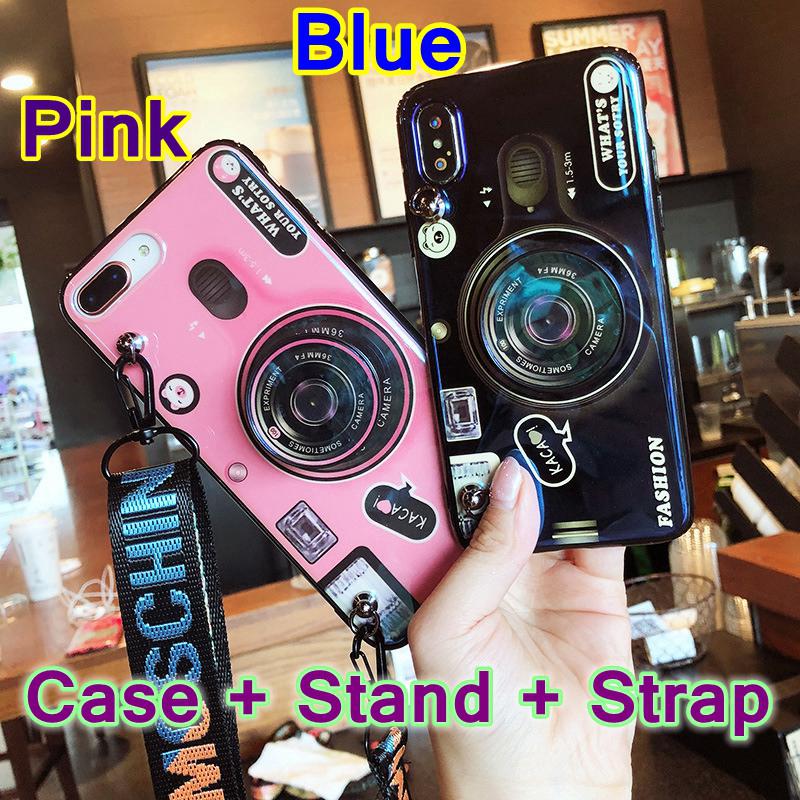 Huawei Nova 2,2i,2S,2Lite,2 Plus Nova 3,3i,3e Blue-ray Soft Camera Case+Strap