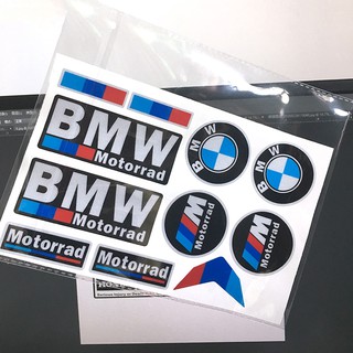 * สต็อกพร้อม * BMW สติ๊กเกอร์สะท้อนแสงรถจักรยานยนต์โช๊คอัพถังน้ำมันเชื้อเพลิงกล่องด้านข้างแถบสติ๊กเกอร์หมวกกันน็อคสติ๊กเกอร์ขี่ตกแต่ง