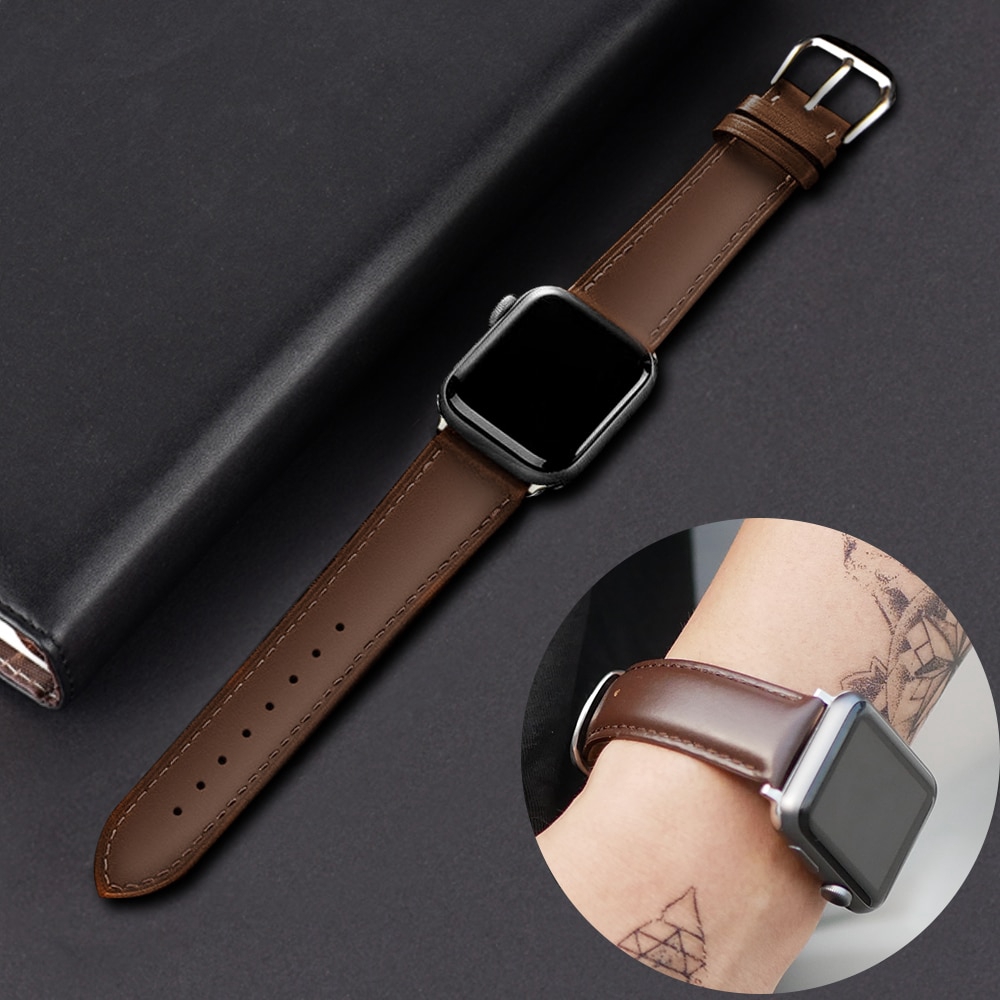 สําหรับ Apple Watch สายห่วงหนัง iwatch 44/42 มม. 40 มม. 38 มม. สาย Apple Watch Series 6 se 1 2 3 4 5 band