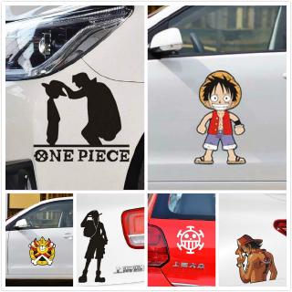 One Piece Luffy Ace Car Sticker Fashion Scratch Cover Car Stickers Car Body Door Window Rearview Stickers Motorcycle Sticker ราคาท ด ท ส ด