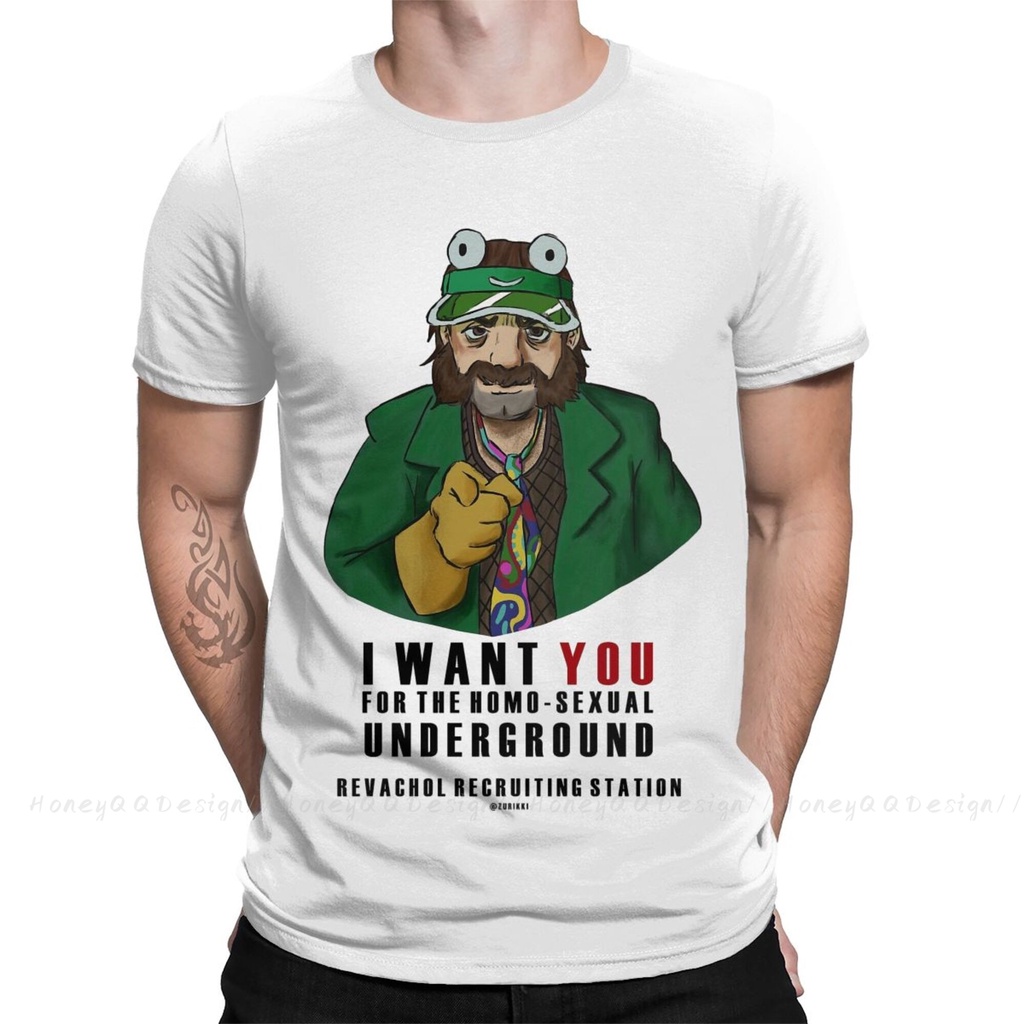 เสื้อยืดคอกลม ผ้าฝ้าย พิมพ์ลาย Disco Elysium Revachol RPG แบบดั้งเดิม สําหรับผู้ชายS-5XL