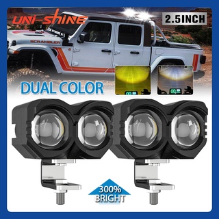 Uni-shine มาใหม่ ไฟตัดหมอก LED 3 นิ้ว 3 รุ่น 3000K 6500K สําหรับรถจักรยานยนต์ Moto 4x4 Off-Road SUV ATV 12V 24V