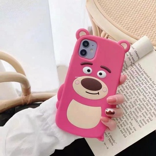 เคส-Vivo Y72 Y31 V20 pro Y12S Y20 Y30 Y50 V17 V19 S1 Pro Y11 Y12 Y15 V11i V9 Y1S Y91C Y93 Y95 Y1S V15 V17 Pink Bear Soft | HS Phone Case