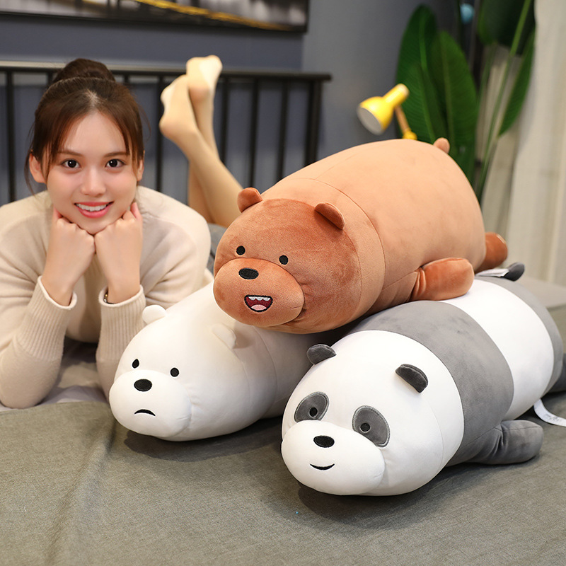 หมีขั้วโลก หมีราคาถูก ตลกหมีแพนด้าหมอนตุ๊กตาหมีพบคุณหมีสามแขกราคาถูกสามหมีเปลือยบิ๊กอาจิหมีแพนด้าหมีสามพี่น้องของขวัญวันเกิด