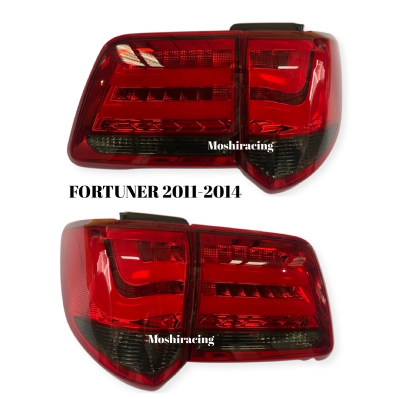 ไฟท้าย ไฟท้ายแต่ง TOYOTA FORTUNER ปี 2012 2013 2014 ดำแดง LED V.2