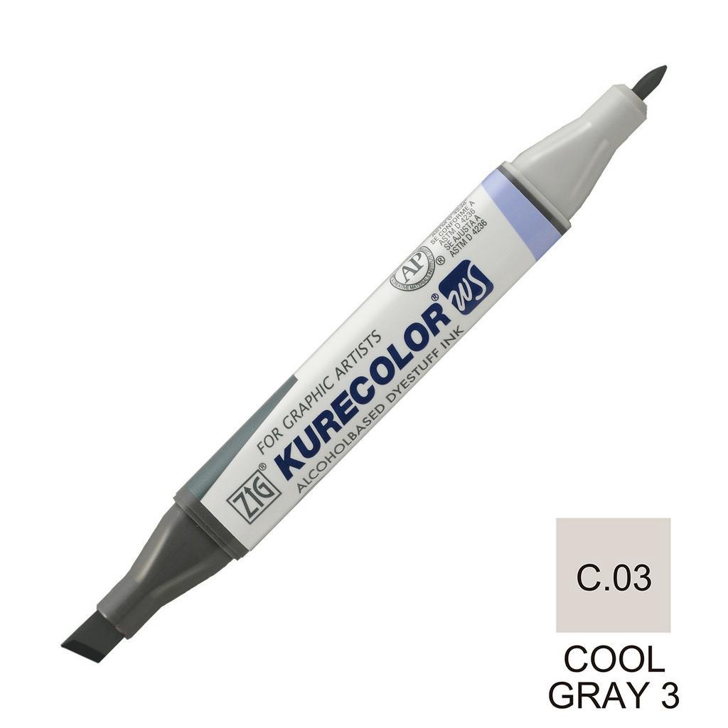 ZIG Kurecolor Twin WS - C03 Cool Grey 3 - KC-3000N/C03