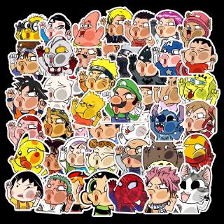 สติ๊กเกอร์ลายการ์ตูนกันน้ําได้ 50 ชิ้น