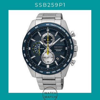 Seiko Chronograph Blue Dial Mens Watch SSB259P1 SSB259P