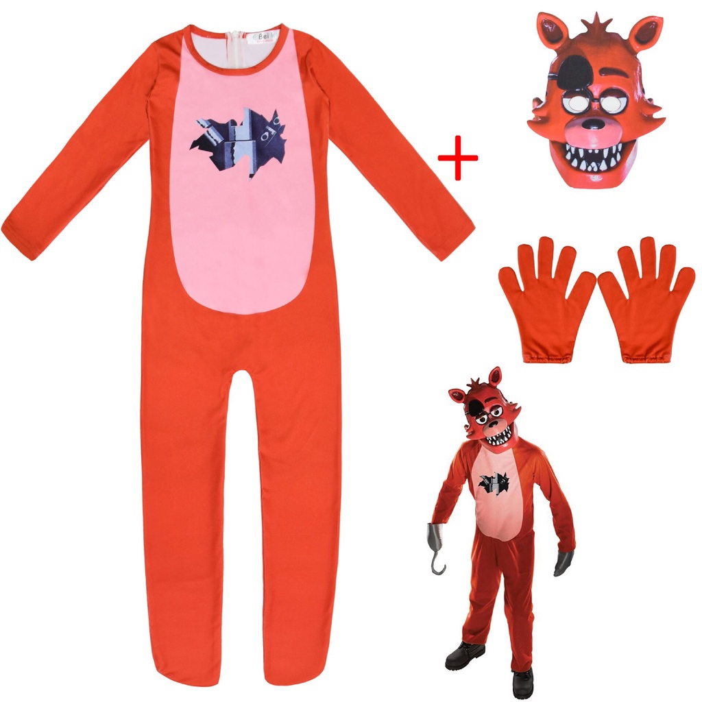 ☢☌Five Nights at Freddy's Scary Bear Costume Kids Cartoon Anime Halloween  Cosplay Costume Girl Boy Party Role Play Dress | Shopee Thailand