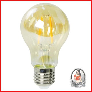 หลอดไฟ LED หลอดไฟ หลอด LED TOSHIBA A60 FILA AMBER 6 วัตต์ WARMWHIT E27 
 หลอดไฟ LED ทำด้วยแก้วใส สไตล์วินเทจ รูปทรงสวยงา