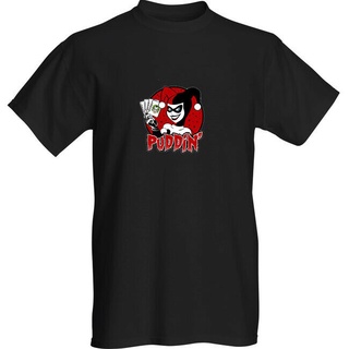 [100% Cotton] เสื้อยืดผ้าฝ้าย พิมพ์ลาย HARLEY QUINN PUDDIN JOKER GOTHAM ICONIC Pikhld10Gmhal99