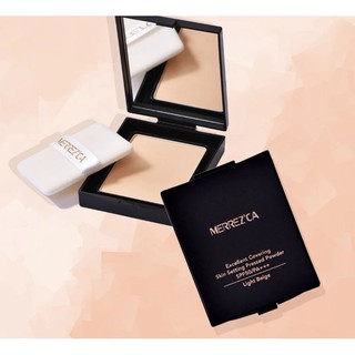 (รุ่นใหม่) Merrezca Excellent Covering Skin Setting Pressed Powder SPF 50 / PA+++ 7g. แป้งพัฟกันน้ำ