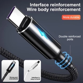 Ankndo สายชาร์จ USB Type C แบบสั้น 25 ซม. พร้อมไฟแสดงสถานะ สําหรับ Samsung Android 2.4A