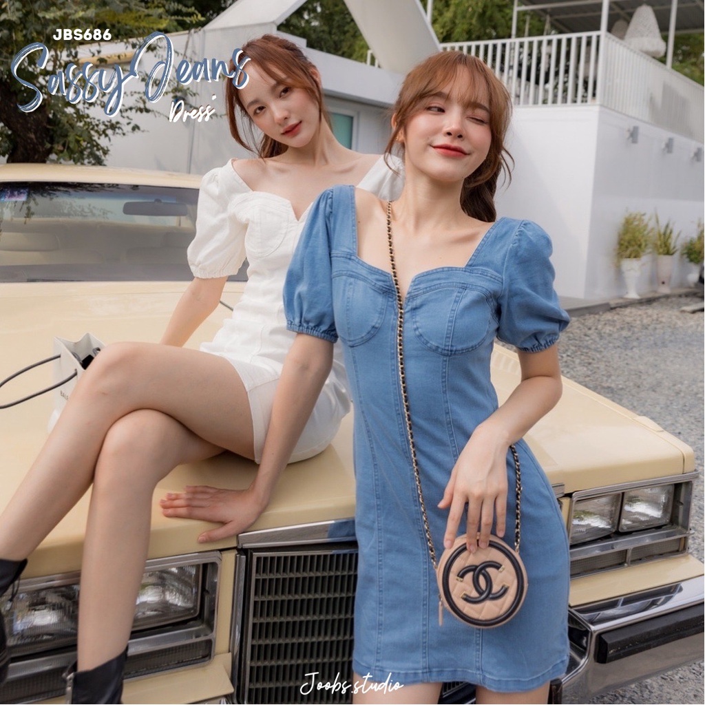 #JBS686 Sassy Jeans Dress