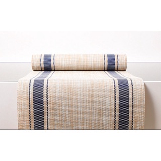 0.3*1.2/1.8/2.4m Table Runner Linen Pattern with Blue or Coffee Stripes Chinese Tea Table Mat Anti-scratch Anti-slip Heat Insulation Table Cloth for Table Decoration Bed Cabinet Furniture Dining Table Decoration