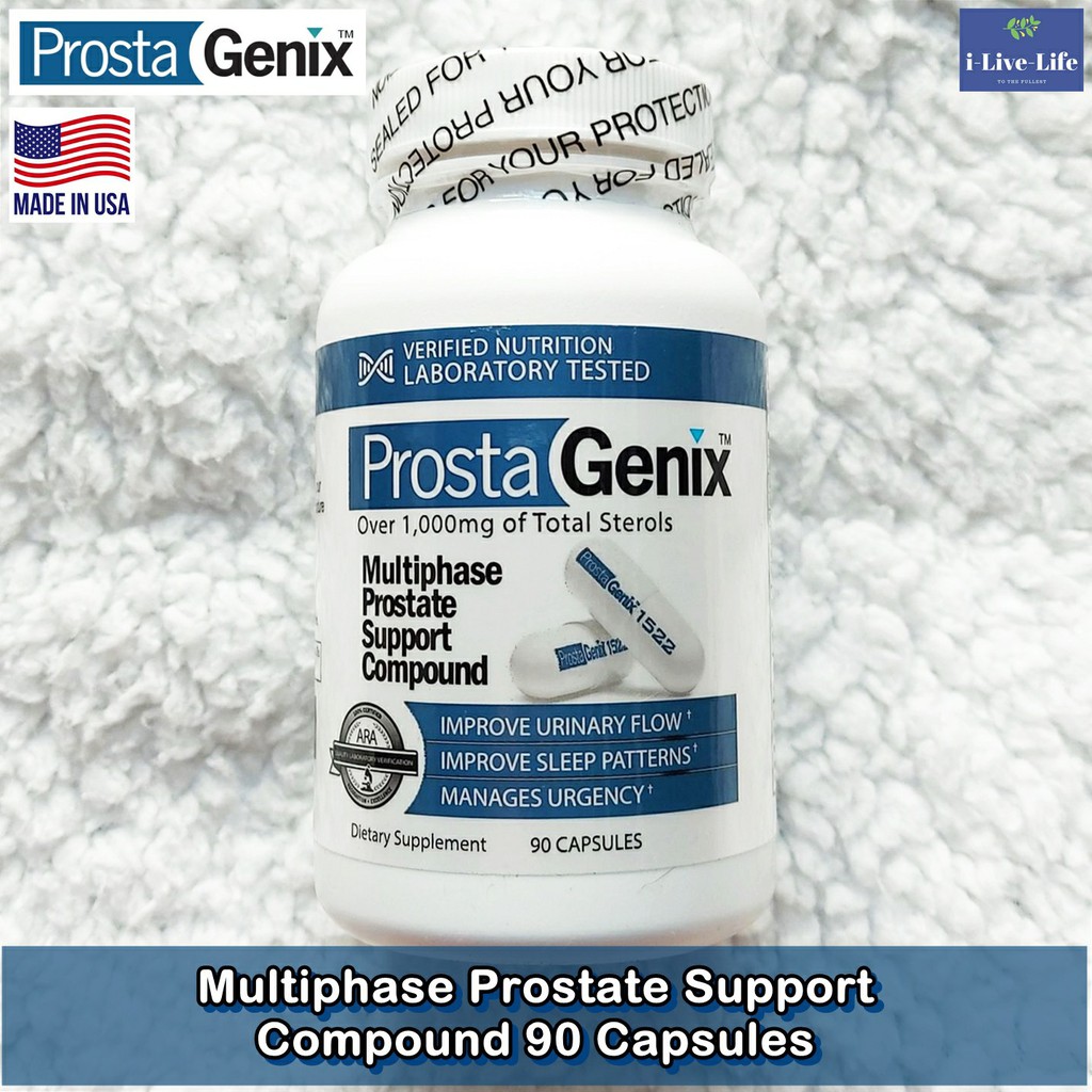 อาหารเสริมพรอสเทท Multiphase Prostate Support Compound 90 Capsules - ProstaGenix