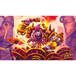 KeyForge - Drummernaut Playmat คีย์ฟอร์จ เพลแมท แผ่นรองเล่น แผ่นรองเม้าส์ สำหรับมืออาชีพ ขนาด ขนาด 14 x 24 นิ้ว