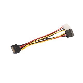 สายเคเบิ้ลพาวเวอร์ 15Pin Male Serial To 15Pin IDE Molex Female + 4Pin SATA Female